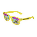 Yellow Kids Size Logo Lenses Custom Printed Lenses Retro Sunglasses